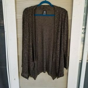 Olive green mesh cardigan